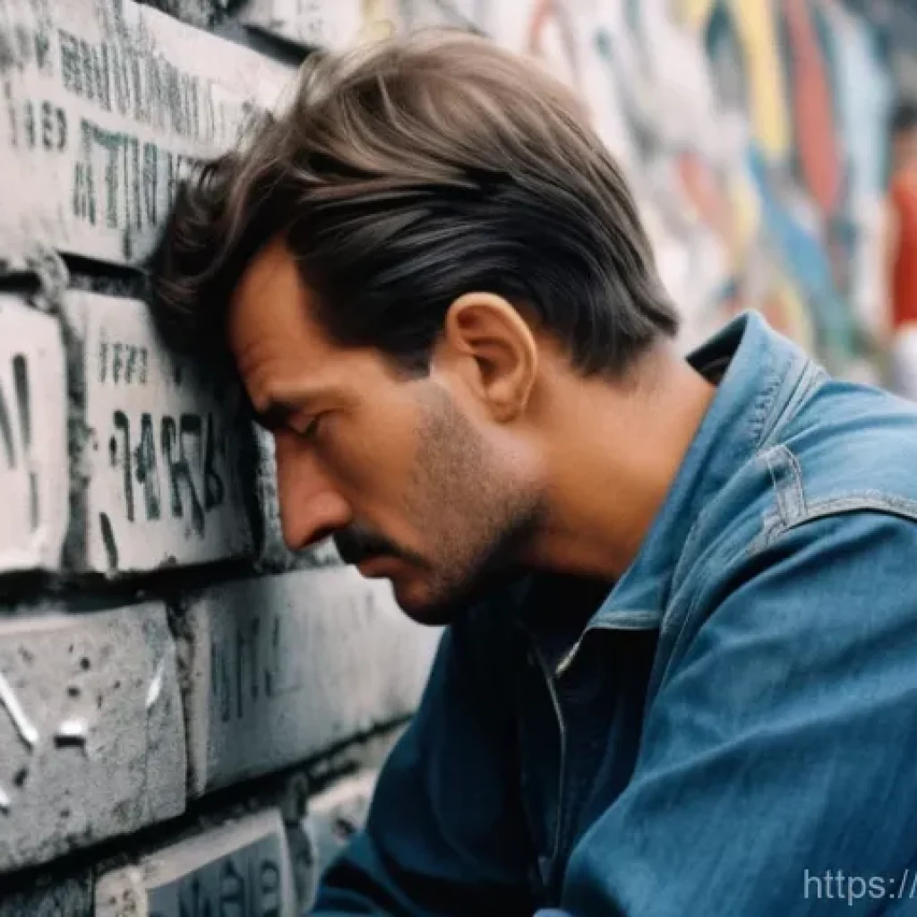 베를린 장벽 역사 - **Prompt:** A poignant, historical photograph aesthetic depicting the initial shock and sorrow of Be...