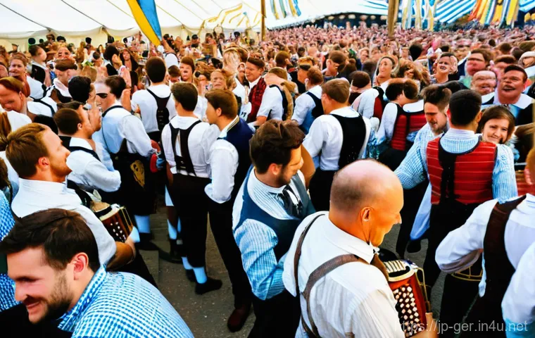 독일에서 전통 음악 듣기 - Prompt 1: Lively Bavarian Oktoberfest Celebration** 독일에서 전통 음악 듣기 - Prompt 1: Lively Bavarian Oktoberfest Celebration**