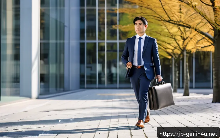 독일에서 비즈니스 미팅 에티켓 - A professional Japanese businessman arriving precisely 10 minutes early for a meeting in Germany, we...