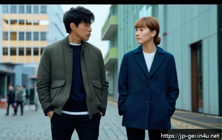 독일에서 인기 있는 티비 프로그램 - A sophisticated German TV drama scene set in a contemporary urban environment during dusk, featuring...